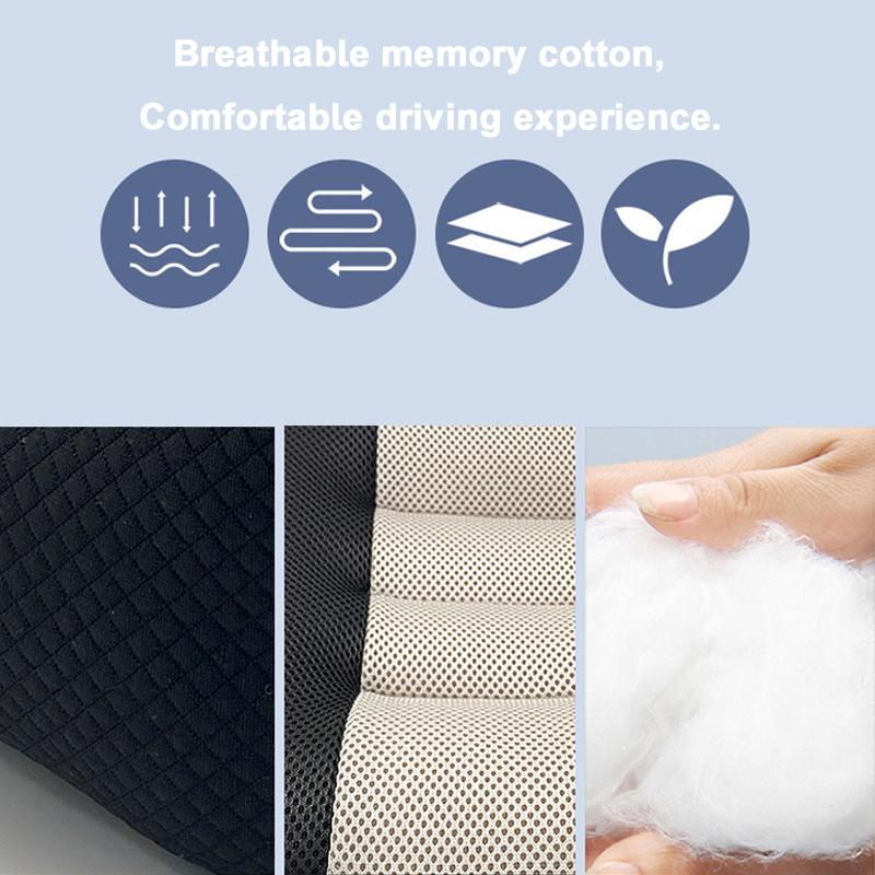 Car Seat Booster Cushion Portable Thickening Heightening Mat Breathable Comfortable Driver Expand Field of View Seat Pad