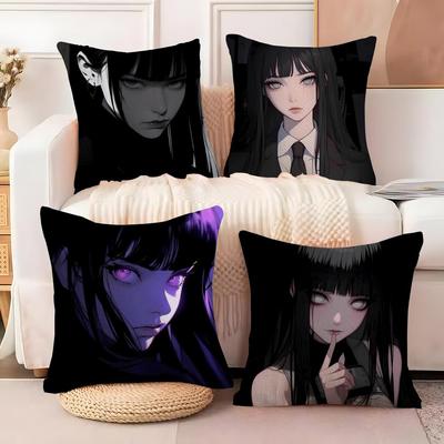 Coole HHyuga HHinata Kissenhülle Seidig elegant Komfort Schlafsofa Versteckter Reißverschluss