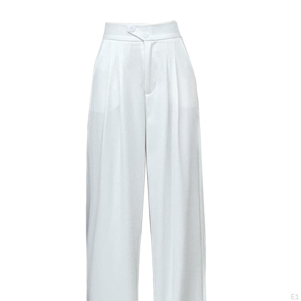 Lässige Weite Hosen für Damen Gerade Hohe Taille Kleid Einkaufen