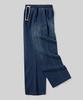 Beodeonteu Front Line Washed Wide Sweatpants [Indigo]