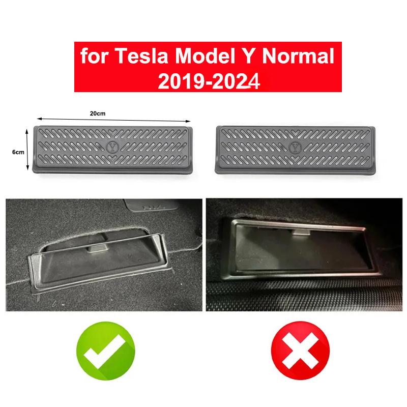 For Tesla Model Y LAUNCH 2025 Under Seat Rear Air Vent Protect Cover Anti-block Backseat Outlet Grille Protection New MY Juniper