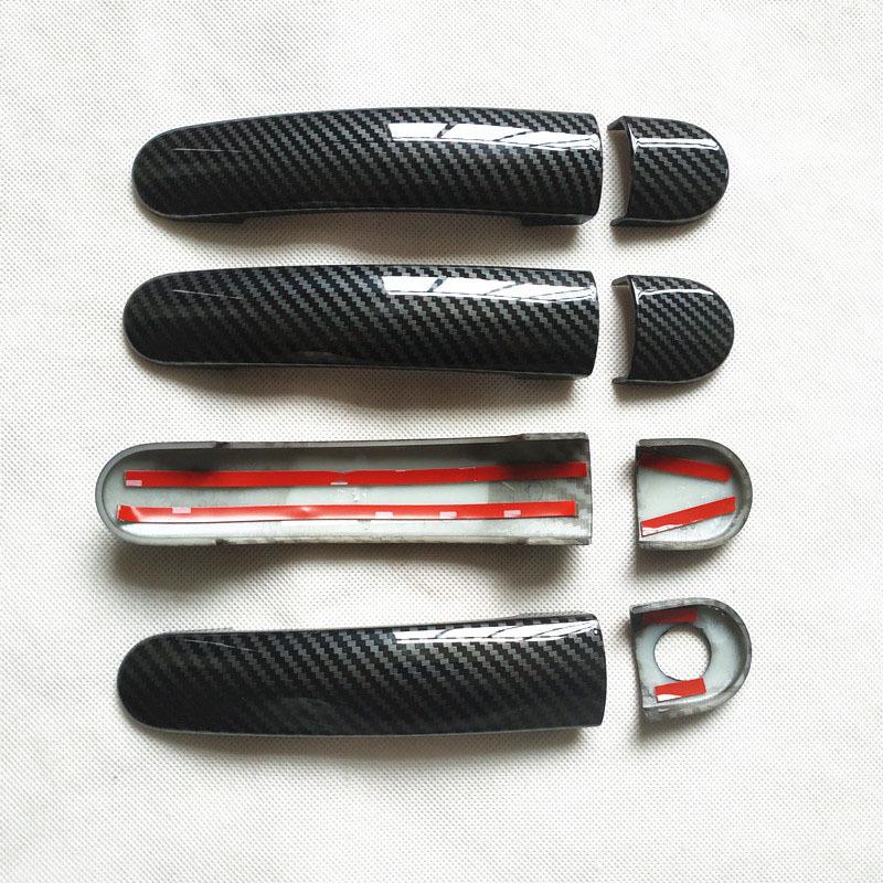 Door Handle Plastic Imitation Carbon Fiber Cover Car Styling Accessories fit for Volkswagen VW Bora Jetta MK4 A4 1J