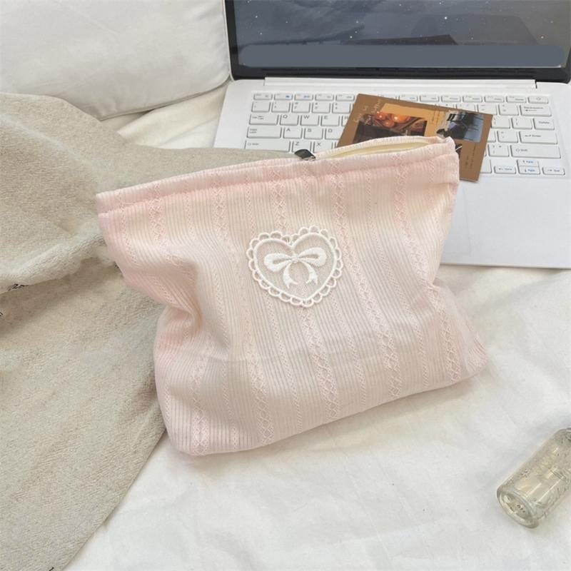 Spacious Bows Cosmetic Bag Practical Makeup Pouch With Spacious Interior And Compact Portable Structure For Essential