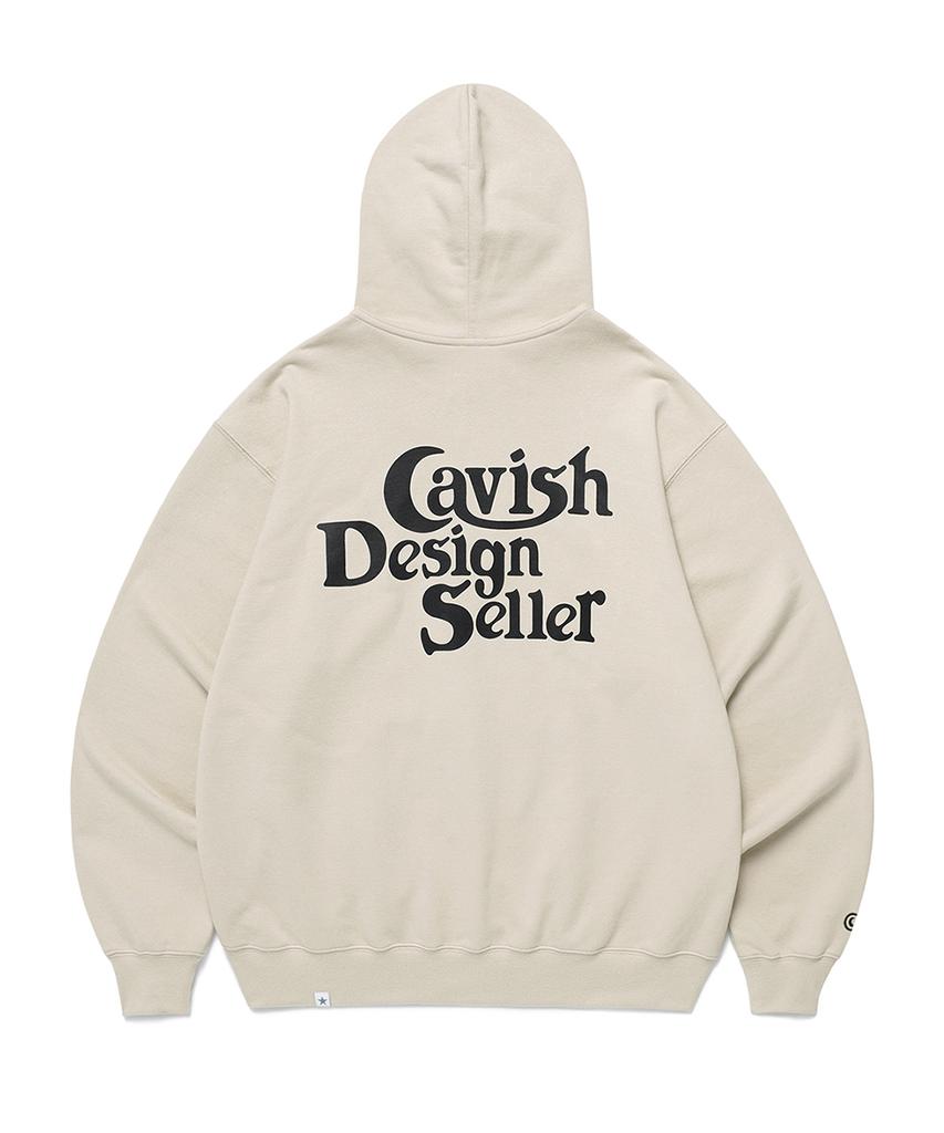 Cavish Seller Logo Zip Up Hoodie Beige(Cv2Fsum480A)