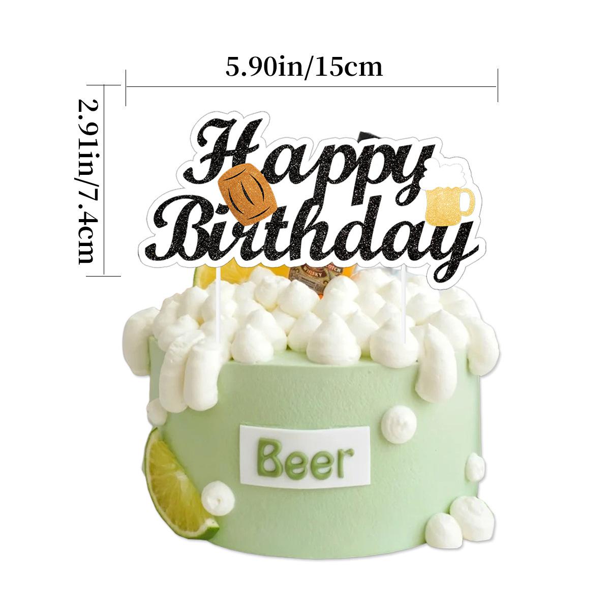 

German Oktoberfest Birthday Party Party Decoration Cake Plug Rhombus Checkered Flag Wine Cup Style Plug beer birthday 1 pack of large power strips