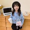 Double Pearl Knot Princess Crossbody Bag Cute Coin Purse Suitable Playing For