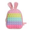 New Current Stock Children Silicone Backpacks Soft PU Leather Kindergarten Schoolbags for Girls Bubble Decompression Kid's Rucksack