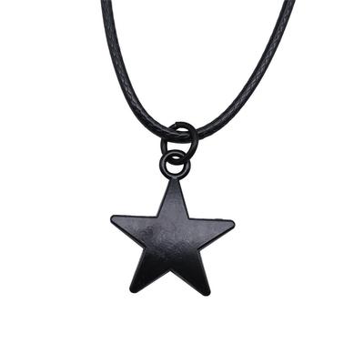 Star Pendant Necklace Vintage Minimalist Moon Sun Charms Cosmic Jewelry With 45cm Leather Chain