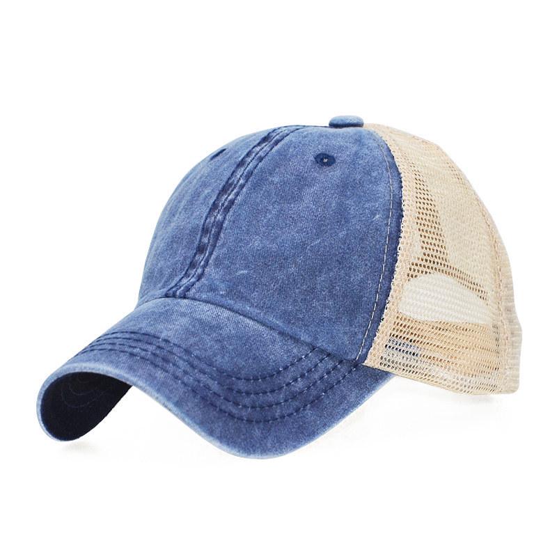 Șapcă de baseball din bumbac spălat vechi, culoare solidă, cu plasă de lumină, pentru bărbați și femei, versiunea coreeană, maree de primăvară și de vară