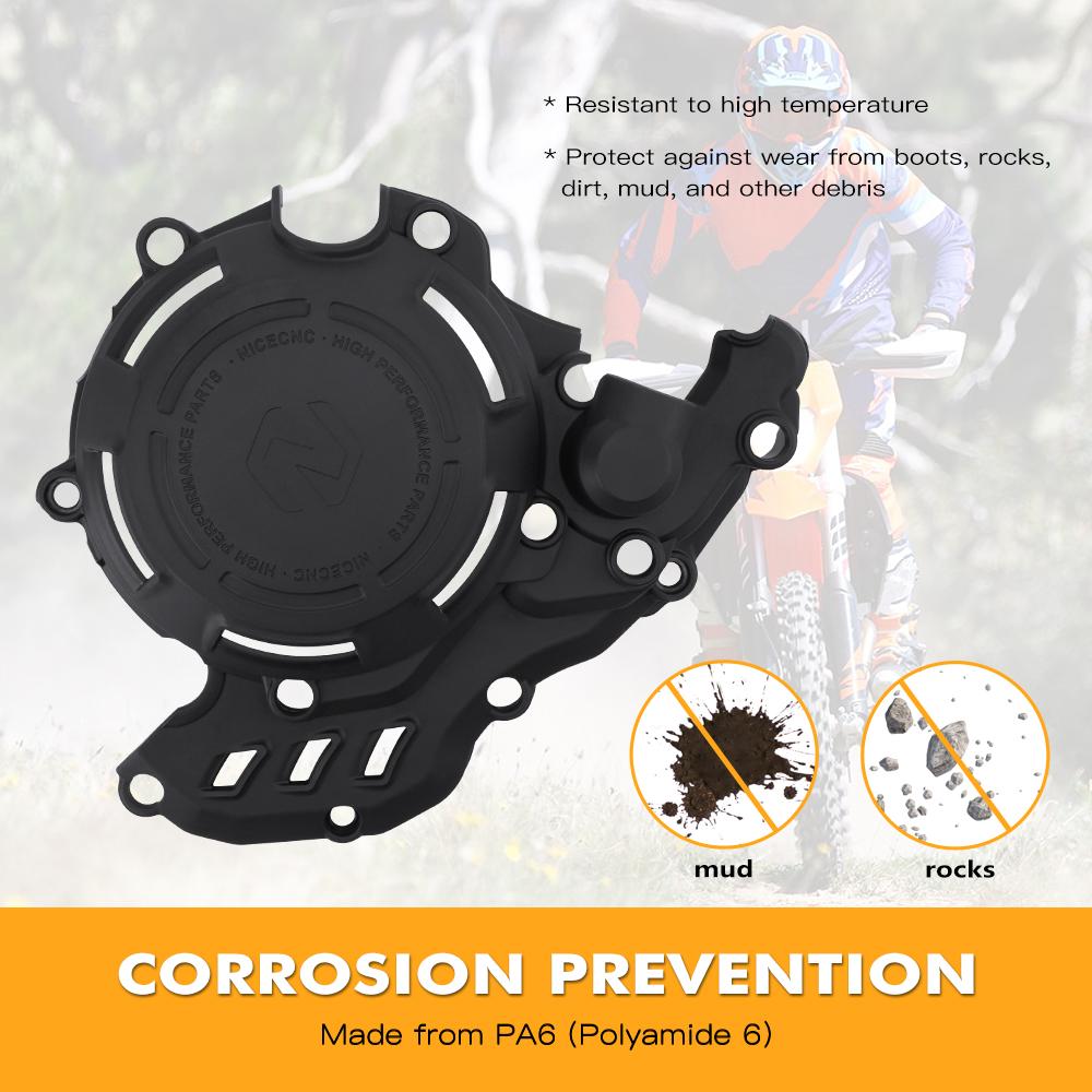 NICECNC Clutch Protector Ignition Guard Cover For HUSQVARNA FE350 FE 250 2017-2023 FE 350 S 2023 For KTM EXC-F 350 GASGAS EC350F