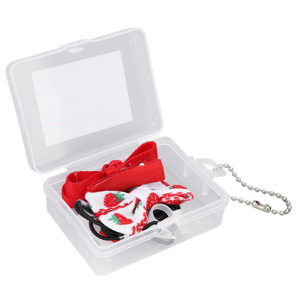 Hearing Aid Clip Rope 2 Fixation Rings Beautiful Bow Clips Prevent Lost Hearing Aids Holder Lanyard