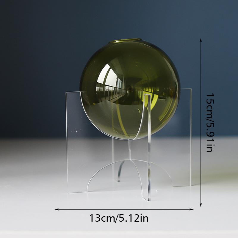 1 Set Ball Shape Vase Modern Ball Flower Vase Nordic Plastic Vase Transparent Acrylic Glass Vase Unique 13 Styles