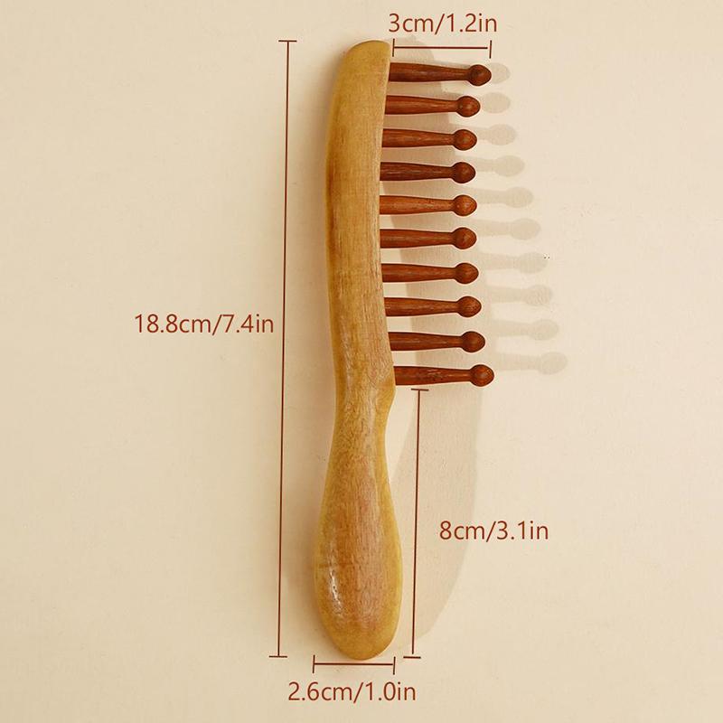 1pcs Natural wood Hair Combs Anti-Static Wooden Comb Massager Long Wide Tooth Detangle Sandalwood Comb Hair Care Household Gift