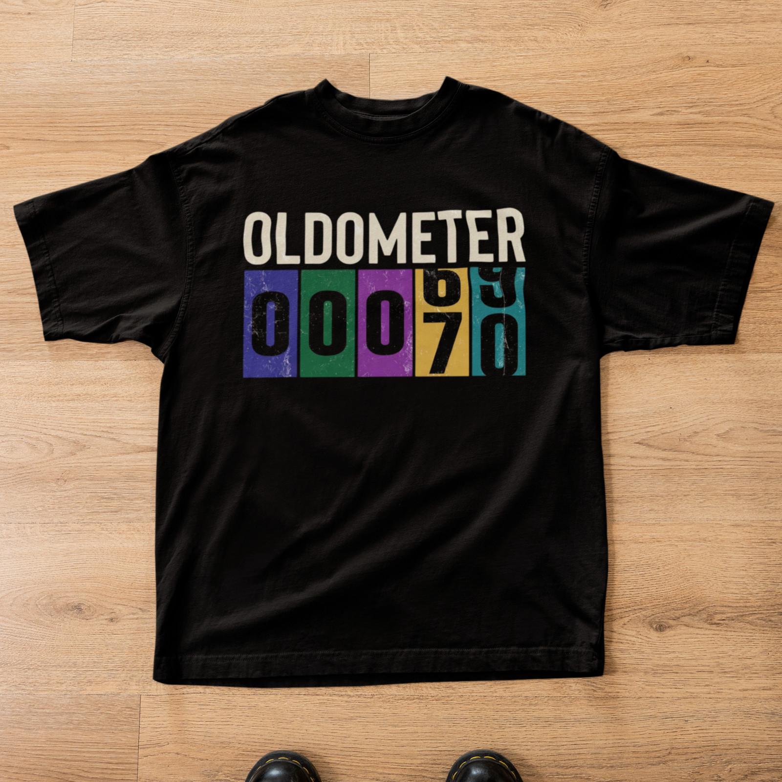 Funny 70th Birthday Oldometer T-Shirt Vintage Turning 70 Gift Tee Unisex T-Shirt XXXXL