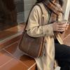 Vintage Zachte Leren Crossbody Tas Dames Hobo Schoudertas met Geweven Brede Band voor Dagelijkse Woon-werkverkeer Werk Winkelen en Reizen