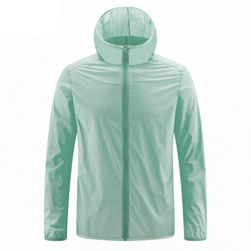 Summer Men's Ice Silk Sun Protection Clothing Lightweight Breathable Outdoor Anti-ultraviolet Skin Coat Jacket