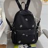 Cute Bear Print School Backpack with Front Pocket Side Drawstrings Casual Daypack for Daily Use