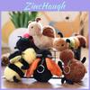 Animal Shape Plush Keychain With Soft Fabric For School Bag Decoration And Gift