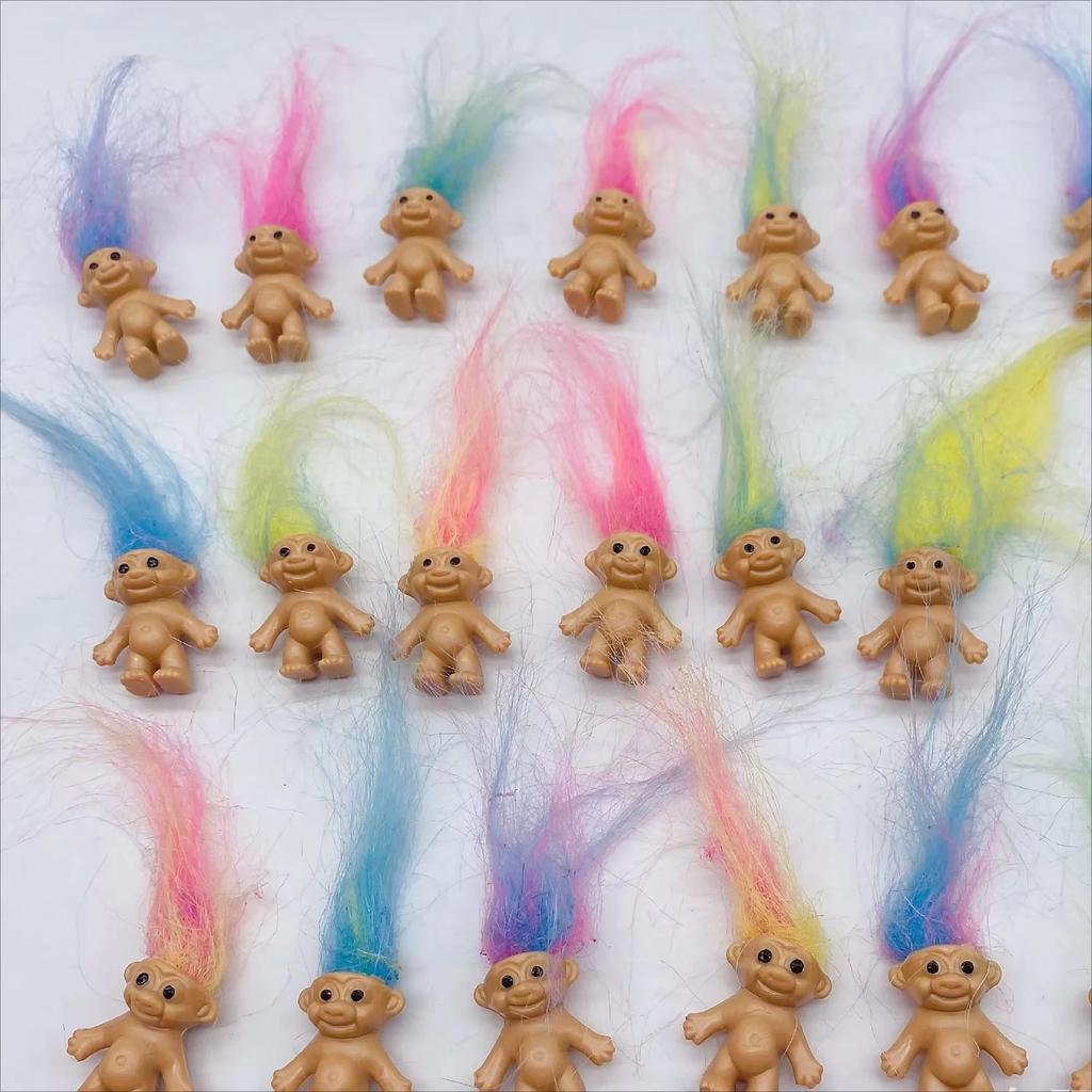 Troll Dolls Vintage Trolls Lucky Doll Figures Chromatic Adorable Cute Little Guys Collection, Party Favors Cartoon Anime Gifts