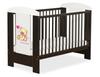 Berço de Madeira Para Bebês 120X60cm Urso Com Laço Rosa-Marrom