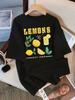 Womens TShirts Summer The Production of Lemon Juice Printing T Shirt Comfortable Soft ONeck Tops Casual Clothes