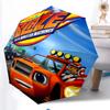 Monster Machines Fashionable Automatic Opening/Closing Folding Umbrella. Portable and Foldable, Ideal for Gift, Travel, and Daily Use.