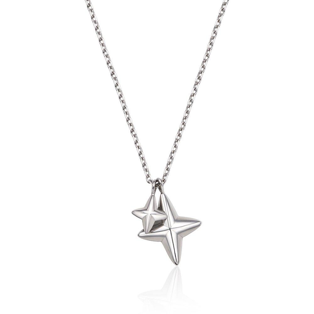 Nova Silver (W) Double Tag Long Necklace Hl1N52113W9700