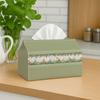 1pc Classic European Decorative Tissue Box - Floral Green Tissue Paper Holder For, Car, Office - Decorative Napkin Case, Rectangular Suitable for Livi