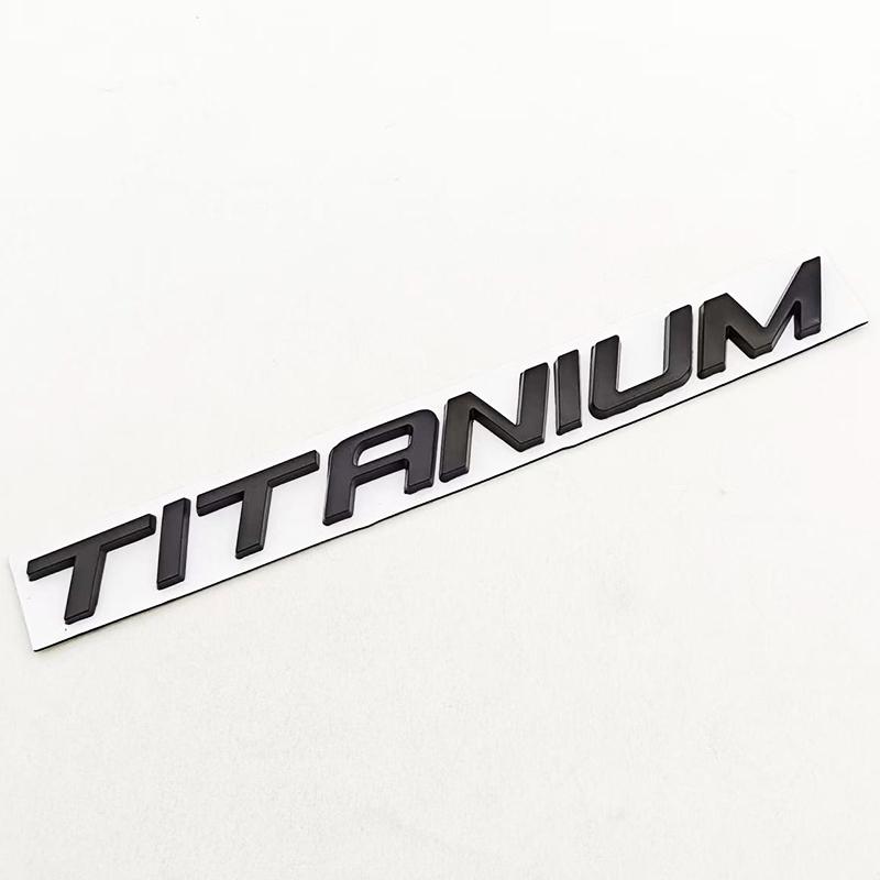 1pc Chrome Black Car Sticker Logo TITANIUM Rear Boot Badge Emblem For Ford Ecosport Fiesta Focus Mondeo Edge Escape Kuga Galaxy