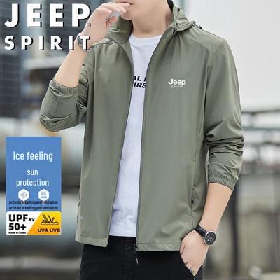 Мужская летняя куртка JEEP SPIRIT для защиты от солнца на открытом воздухе