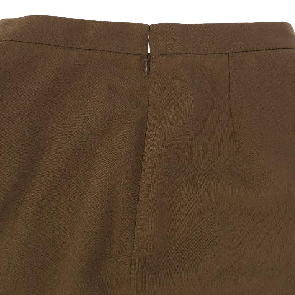 unused theory made in Japan Mimole length Pleated skirt Brown Tagged Women Used