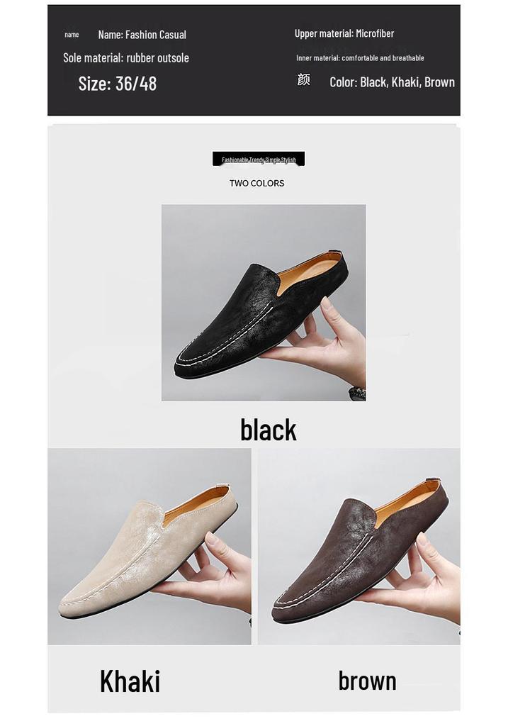 2024 Herren Mokassins aus weichem Leder zum Hineinschlüpfen: Freizeit-Schuhe im britischen Stil mit flacher Sohle