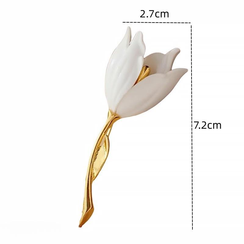 1pc Women's Elegant Tulip Flower Brooch Floral Lovers Chest Flower Coat Pin Fashion Dressing Jewelry Gift