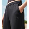 Anta Retro Comfortable Simple Fashion Versatile Loose Straight Leg Knitted Sports Pants Women Bottoms Basic-Black 162528323-2