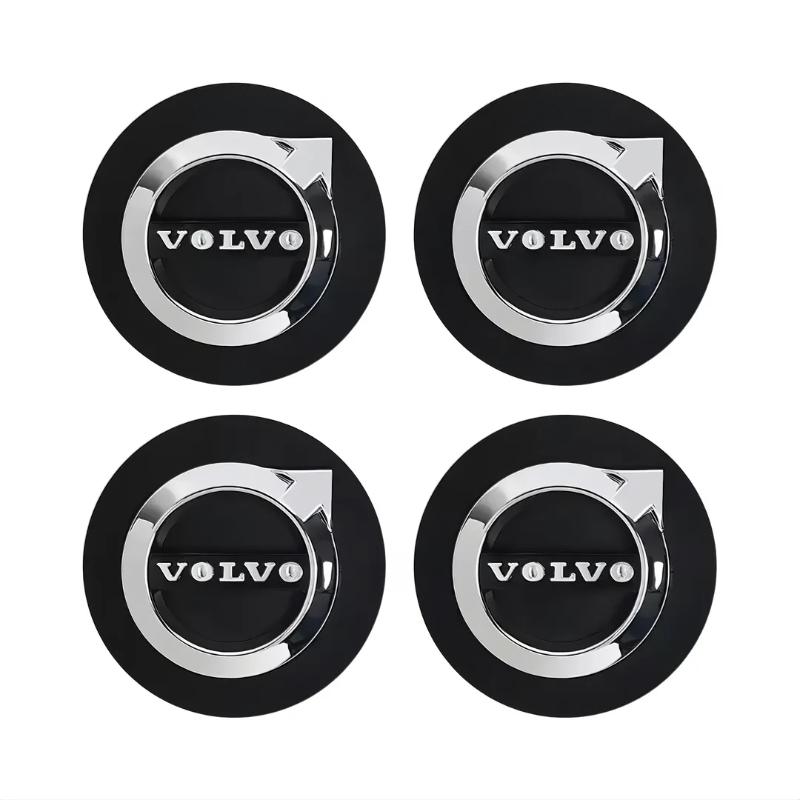 4PCS Car Hub Caps Rim Center Caps Badge Stickers Auto Accessories Suitable for Volvo S40 S60 S80l Xc60 Xc90 V40 V60 V50 V90 V70 CUG1