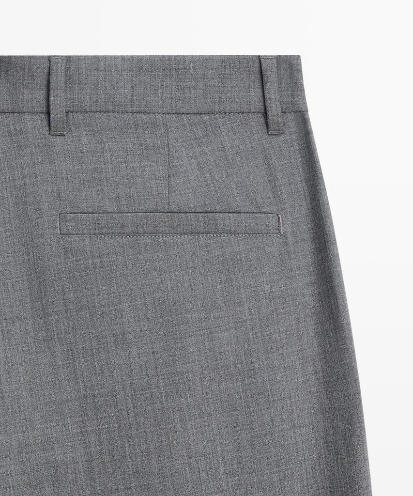 Masimodutti Relaxed Fit Pintuck Cool Wool Pants