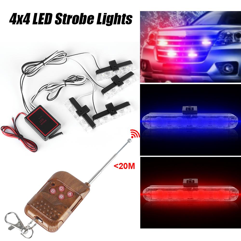 Flashing Car Strobe Warning  Lighter Wireless Remote 4x4/Led Ambulance Fso Police Light LED DRL 12V Truck Light