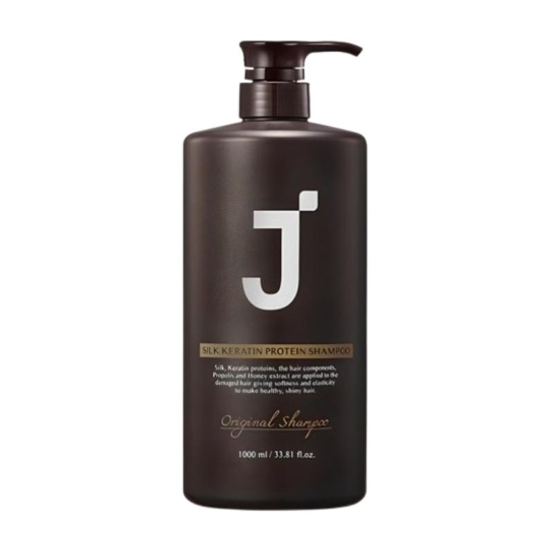 JSoop Silk Keratin Protein Shampoo 1L | Korean Protein Shampoo for Damaged Hair & Peony Floral Scent 1L