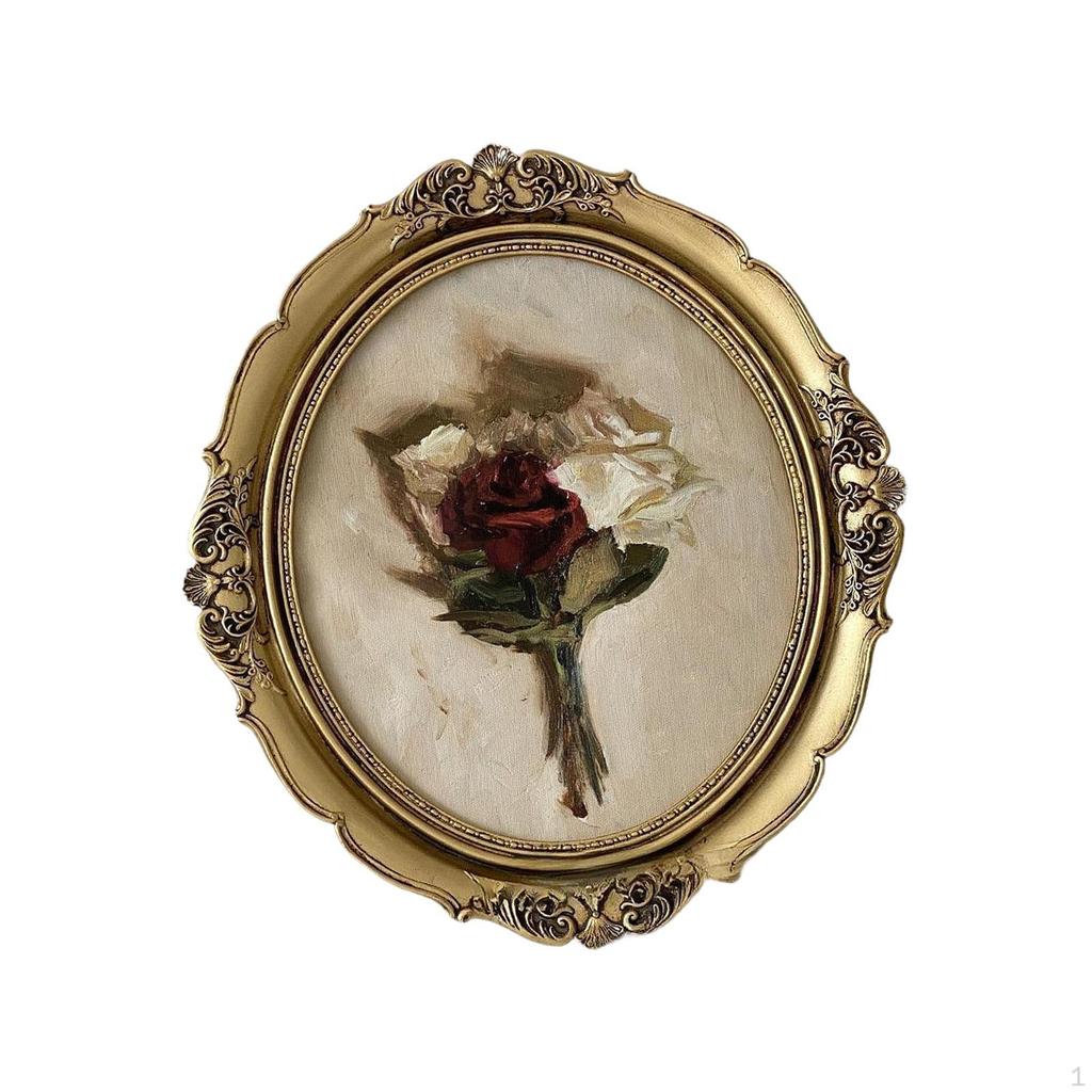 Antique Baroque Photo Frame, Modern Resin Picture Display Frame for Gallery Hallway Holiday
