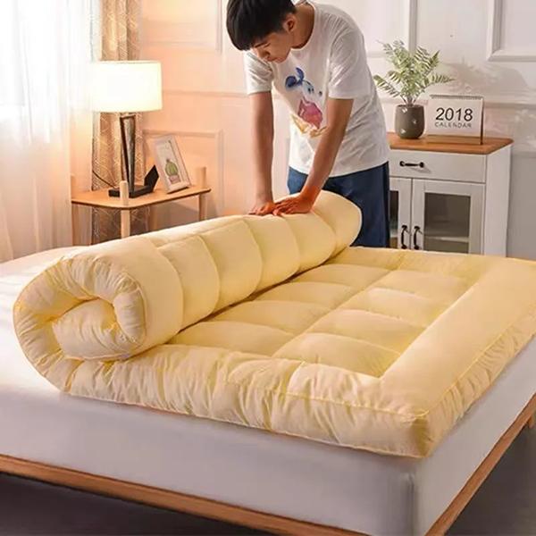 WTEMPO Solid Color Soft Thickened Cotton Mattress Cushion Home Tatami Double-sided Bed Mattress Quilts Warm Winter Single Student Dormitory Mattress