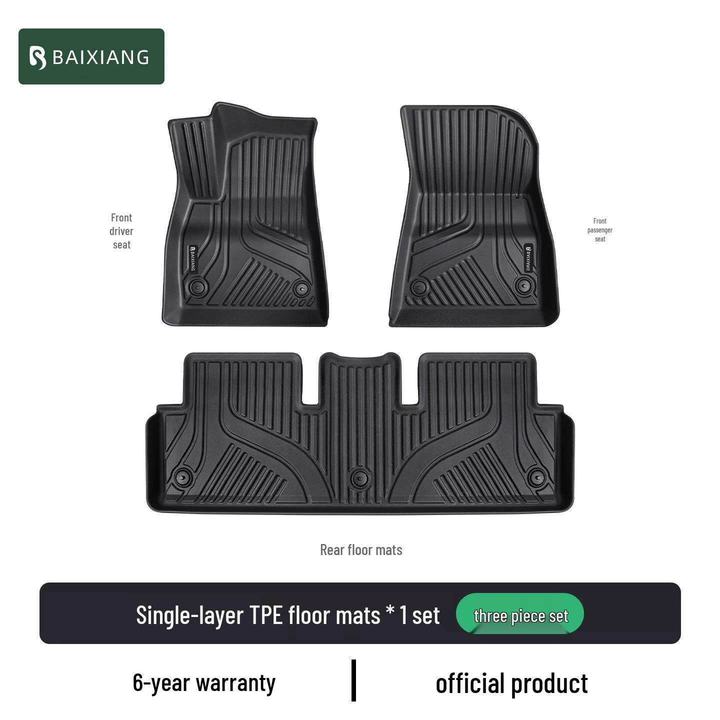 24-26 TPE Double-Layer Carpet Mats for Zhiji R7/S7 Electric Cars Zhiji S7/2024-2026