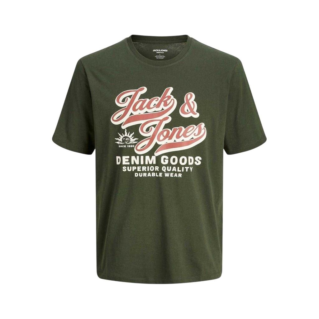 Jack And Jones Mens Denim Goods Logo Short-Sleeved T-Shirt