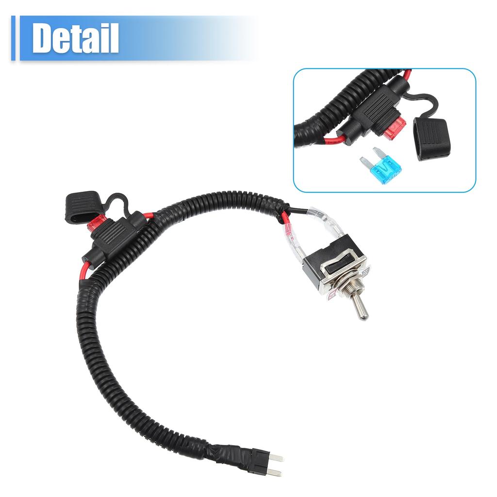 uxcell Car Switch Fuse Switch for Mini with 1 Set Fuse, In-Vehicle Switch, Fuses, Universal, Wire, 37.5cm,
