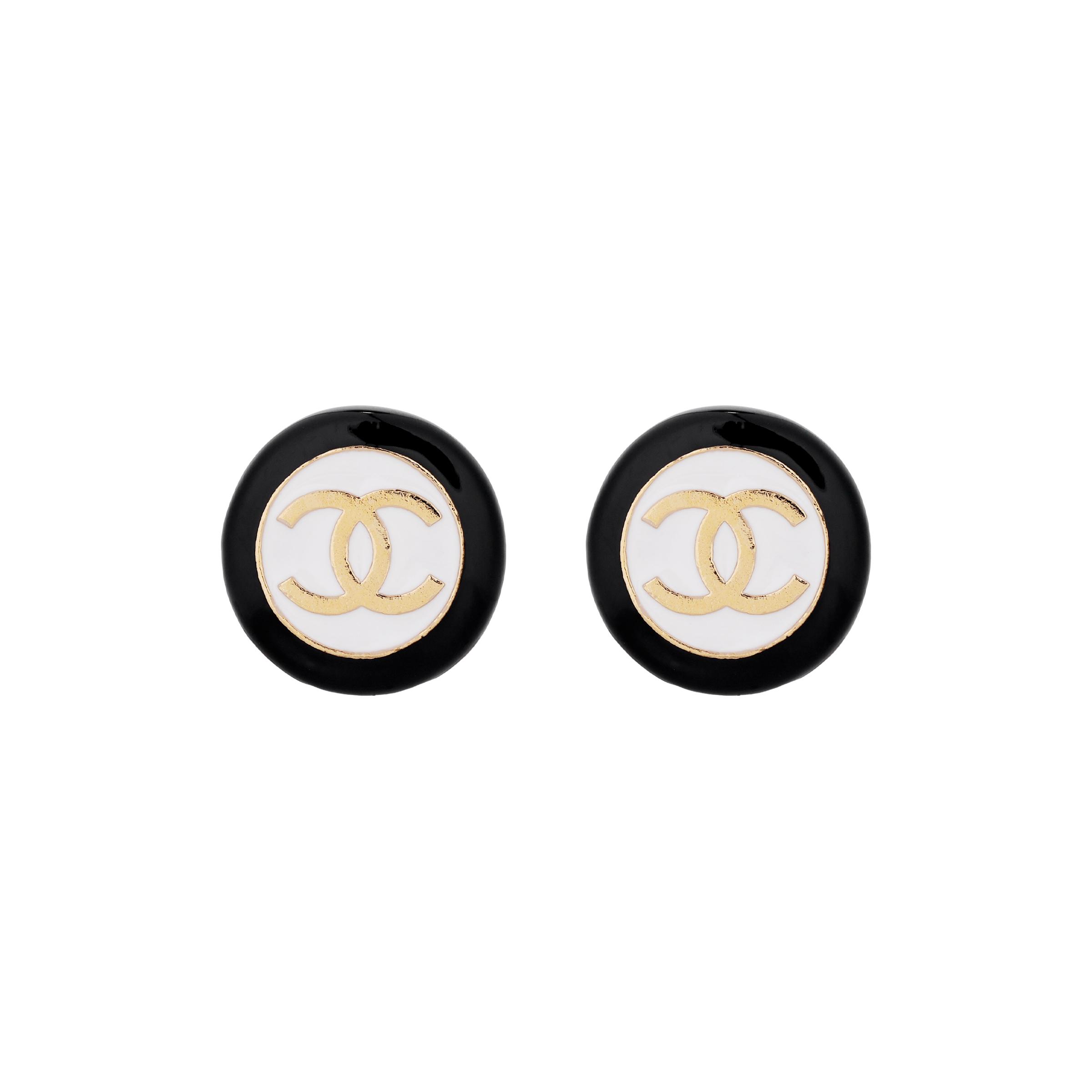 

Chanel Logo Design Earrings Unisex Earrings Black ABC997-B16125-NW385 Box+Padding Board,F,Black