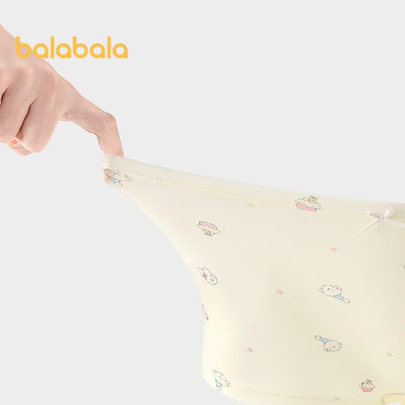 Balabala Girls' Anti-bacterial Cartoon Boxer Briefs 2-Pack