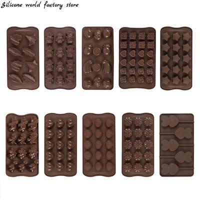 Silicone World Silicone Mold Chocolate Mold Fondant Patisserie Candy Bar Mould Cake Mode Decoration Kitchen Baking Accessories