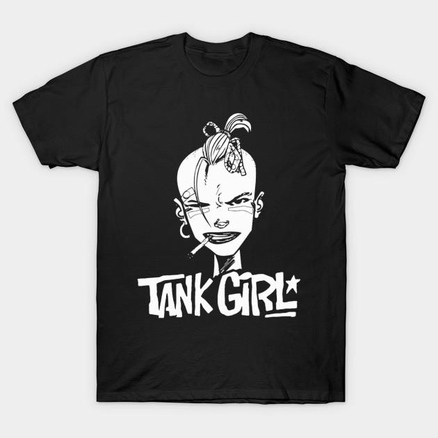 

Чоловіча чорна футболка з принтом Tank Girl, надрукована на папері для перенесення без вирізання, бавовняна футболка L чорний