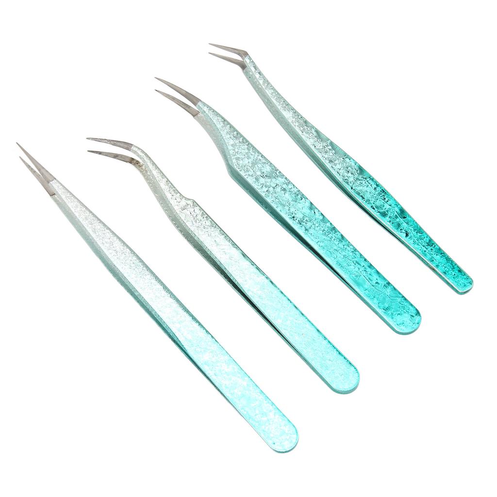 Nail Tweezers Lightweight Versatile Fine Point Stainless Steel Comfortable Grip Nail Art Tweezers