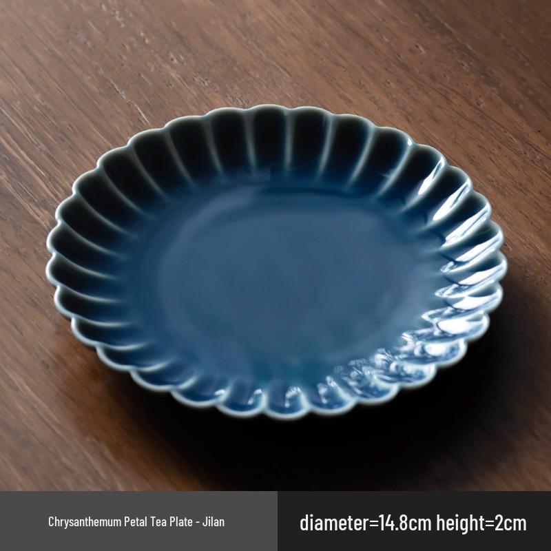 Exquisite Chinese Round Dessert Plate - Perfect for Snacks, Tea, Fruit, or Cakes