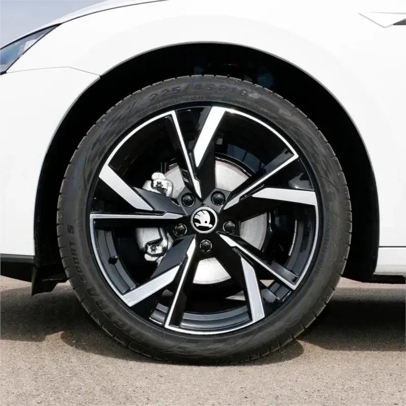 4 st 55 mm 65 mm bilfälgkapslar navkapslar fälgskydd för Skoda Octavia Rapid Kodiaq Karoq Fabia Kamiq Superb Derivativ